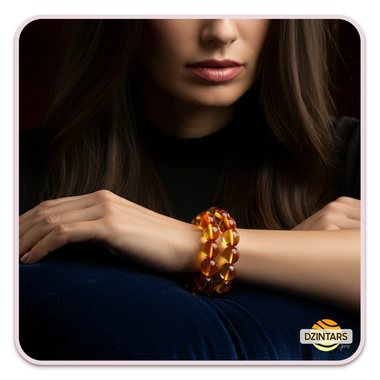 PREMIUM LYXIGA ARMBAND AV ÄKTA BALTISK BÄRNSTEN, BOUTIQUE