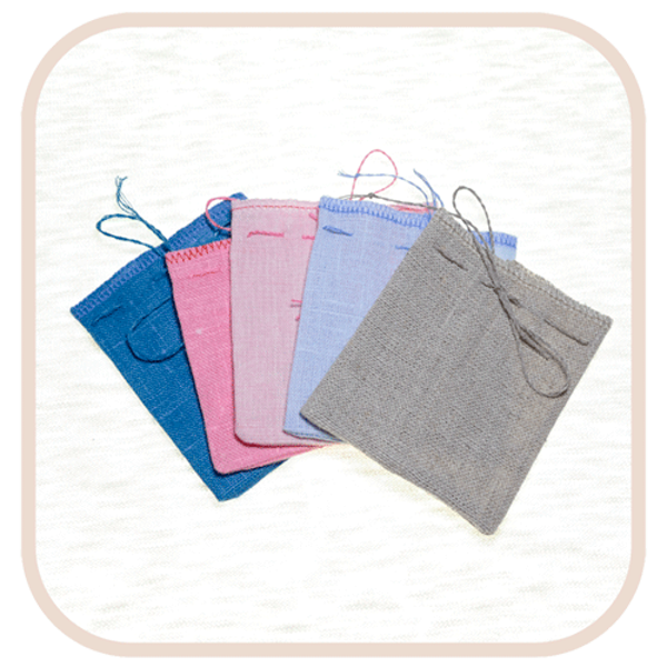 Linen gift pouches/sachets and gift boxes