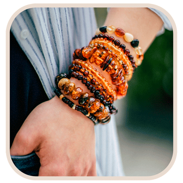 Women's amber bracelets
