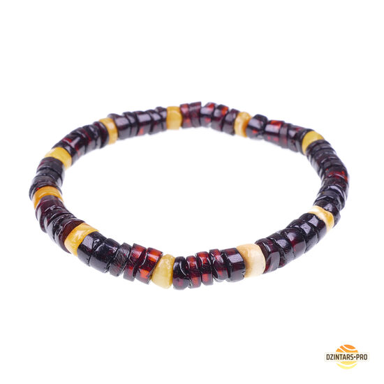 16.5 | 17 | 17.5cm • Baltic amber cylinder bracelet - Unisex