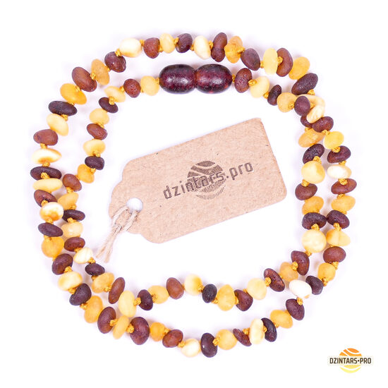 45, 47cm • Amber beads/necklace - Honey & cognac chips/pieces