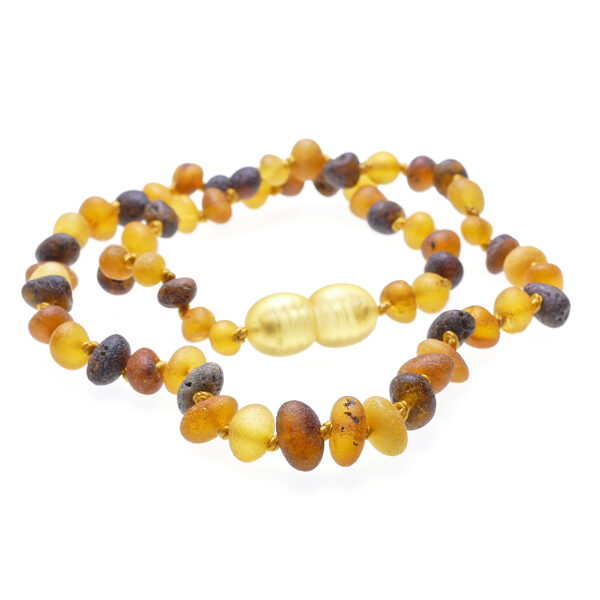 33cm • Разноцветные янтарные бусы для детей - Органическое ожерелье