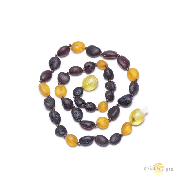 31-32cm • Натуральный балтийский янтарь - детские бусы унисекс - "Вишня и мед"