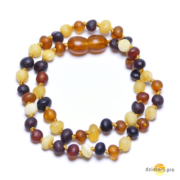32-33cm • Baltic Amber Beads for children - Unpolished raw amber beads