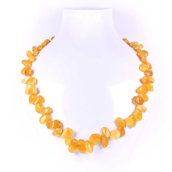 47, 48, 49см • Янтарные бусы цвета яичного желтка - Капелька