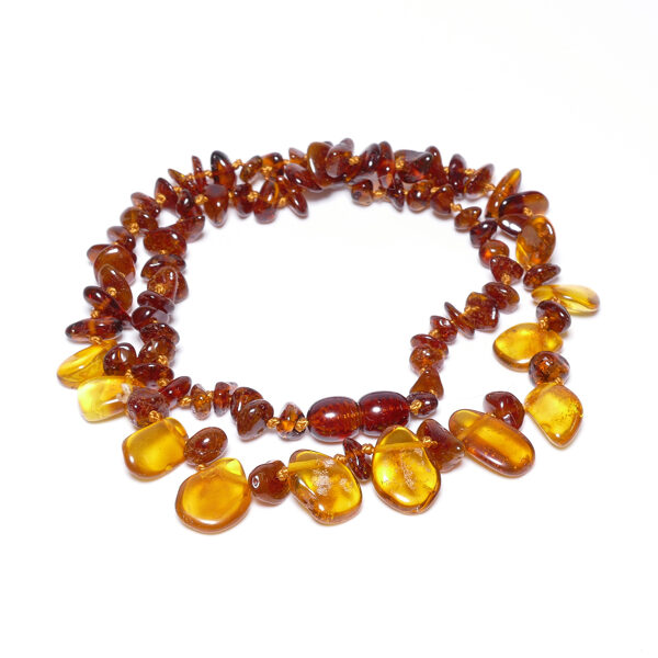 45, 46см • Янтарные бусы/ожерелье - Медовые и коньячные бусинки