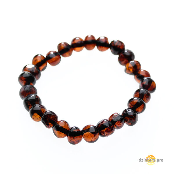 Baroka formas ķiršu krāsas pulētā dzintara aproce bērniem 