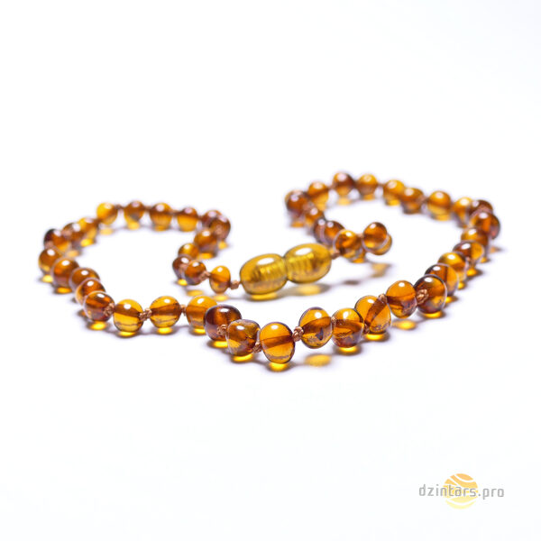 33-34cm • Cognac colored children's beads - Premium AAA Baltic Amber