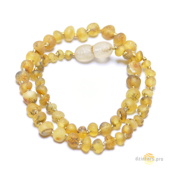 30-33cm • Children's amber beads - raw unpolished Baltic amber