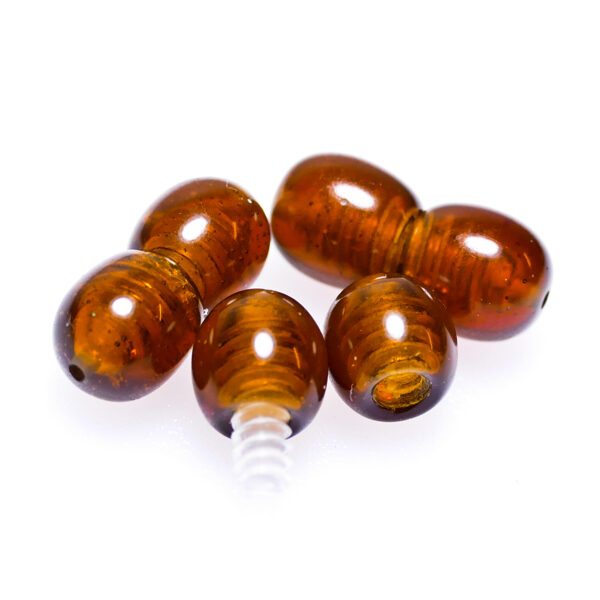 Skrūvējama plasmasas aizdare tumša konjaka krāsā (dzintara imitācija)