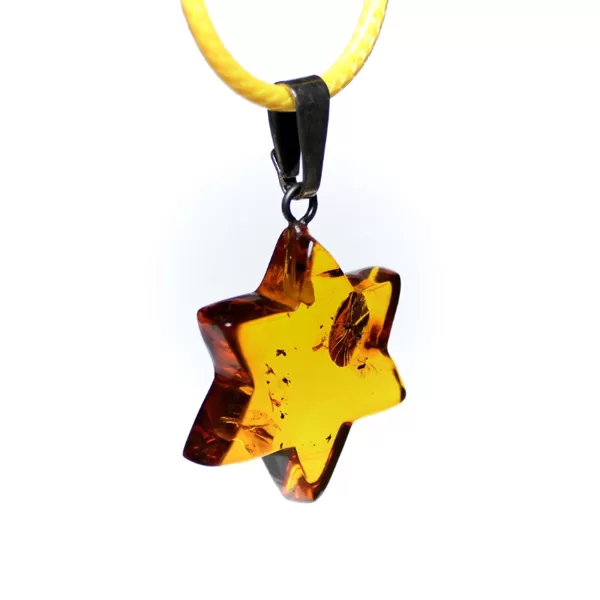 Dzintara kulons - Dāvida zvaigzne - Magen david - Deivida zvaigzne no dzintara