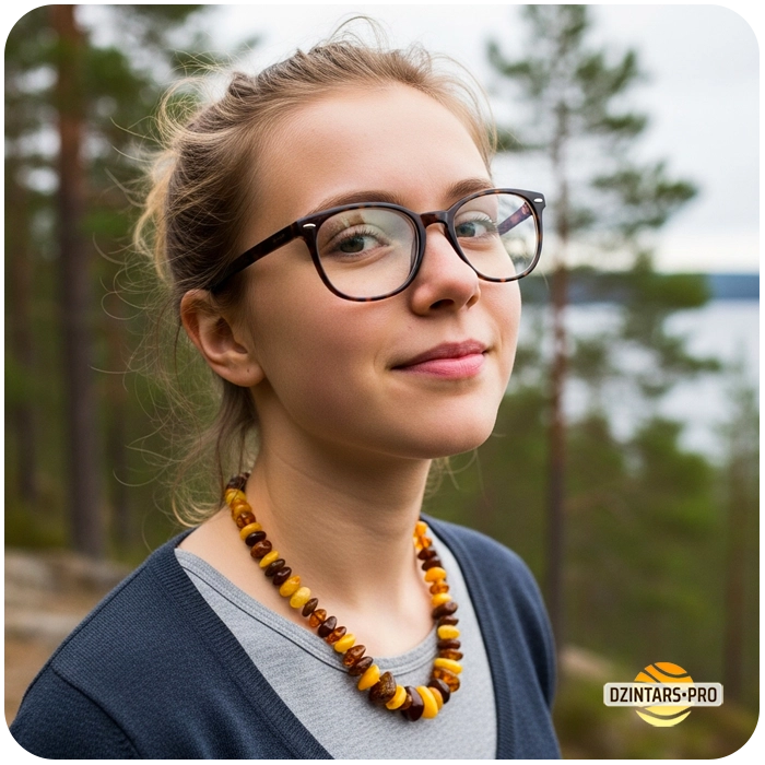 Купить женское ожерелье из янтаря - Янтарные бусы для женщин, девушек, девочек